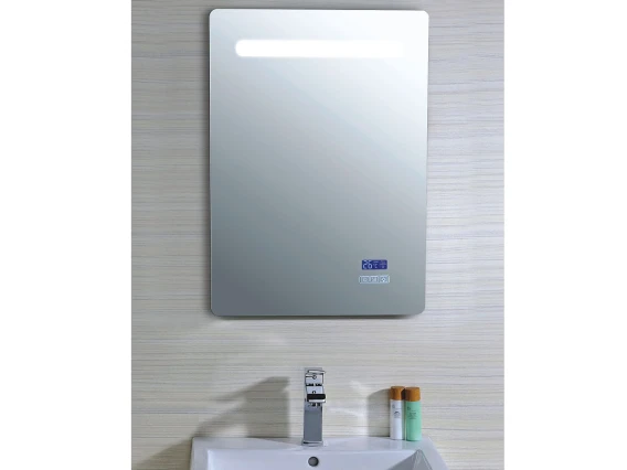 Oglindă baie cu iluminare, afisaj și sistem dezaburire 70x50cm Meco WLM50