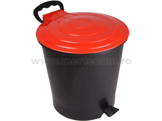 Cos gunoi colectare selectiva Ergo 10L cu pedala H-30 cm (Rosu)