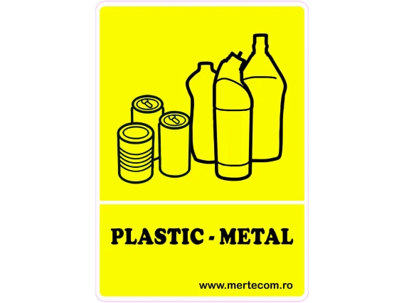Etichete cosuri colectare selectiva 29x21cm A4 (Galben - plastic si metal)