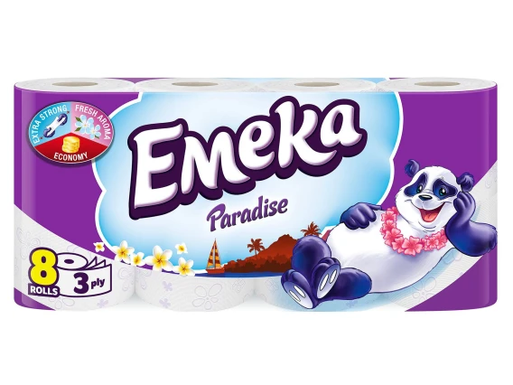 Hartie igienica parfumata Emeka 8role 3straturi (Paradise)