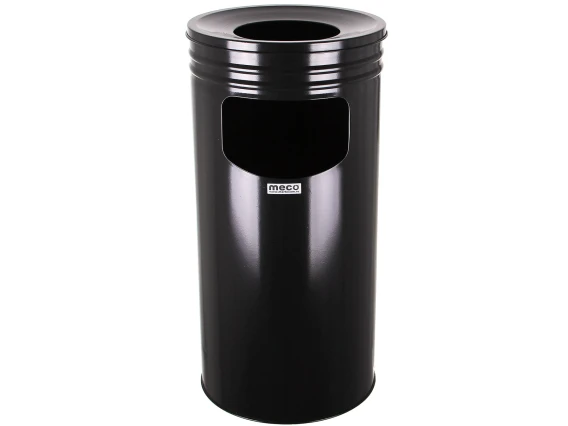 Cos gunoi scrumiera neagra Meco Q30cm H-60cm