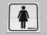 Semn indicator toaleta femei (Argintiu)