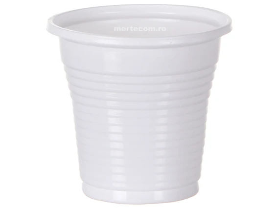 Pahar plastic alb 80ml 100bucati