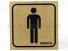 Semn indicator toaleta barbati (Auriu) - 1