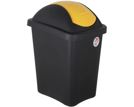 Cos gunoi colectare selectiva Black Multi 30 litri H-48 cm (Galben)