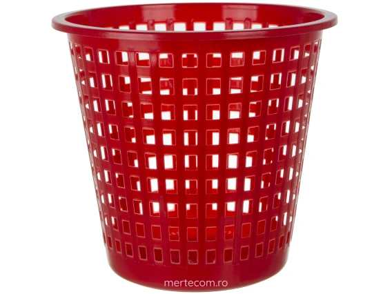 Cos gunoi birou plastic rosu 10 litri H-26