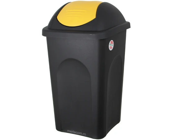 Cos gunoi colectare selectiva Black Multi 60 litri H-67 cm (Galben)
