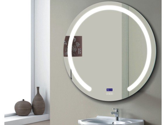 Oglindă rotundă cu dezaburire și iluminare LED 75cm Meco WLM75