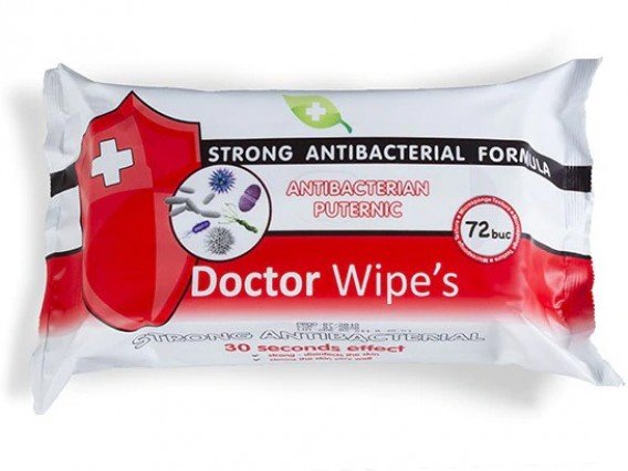 Servetele antibacteriene Doctor Wipe's 72buc