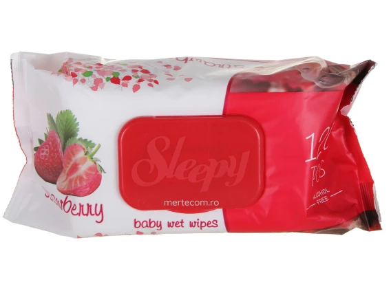 Servetele umede cu capac Sleepy Capsuni 120buc