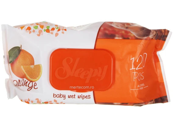 Servetele umede cu capac Sleepy Portocala 120buc