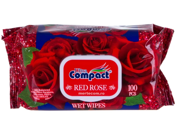 Servetele umede Ultra Compact Red Rose 100buc