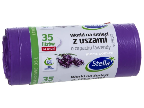 Saci menajeri parfumati Stella cu urechi 35 litri 24 bucati