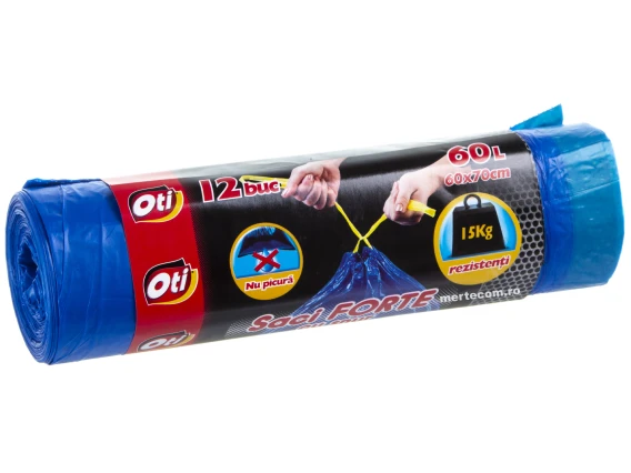 Saci menajeri cu snur Oti 60 litri 12 bucati