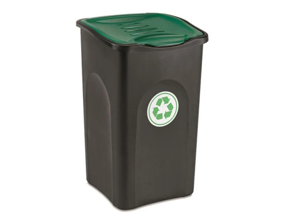 Cos gunoi colectare selectiva EcoGreen 50 litri H56cm (Verde)