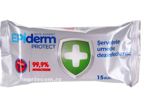 Servetele umede dezinfectante Epiderm Protect 15buc