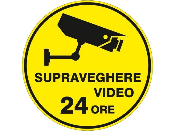 Indicator semnalizare supraveghere video 15cm