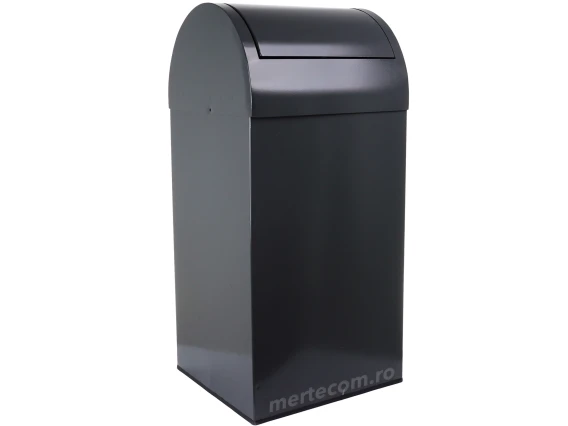 Cos metalic negru Meco Cati 80 litri H-80cm