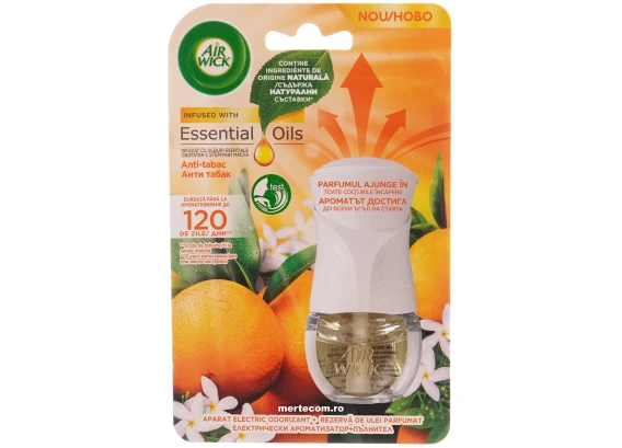 Aparat odorizant si rezerva AirWick (anti-tabac orange)