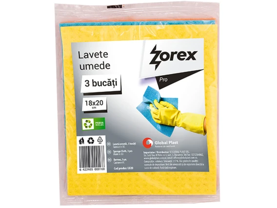 Lavete Umede Zorex Pro 18x20cm 3 bucati