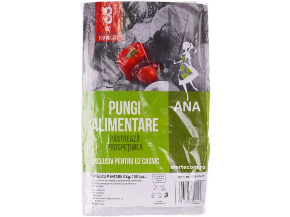Pungi alimentare LDPE 3 kg 100 buc/set Ana