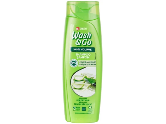 Sampon Wash&Go Aloe vera pentru par uscat 180ml