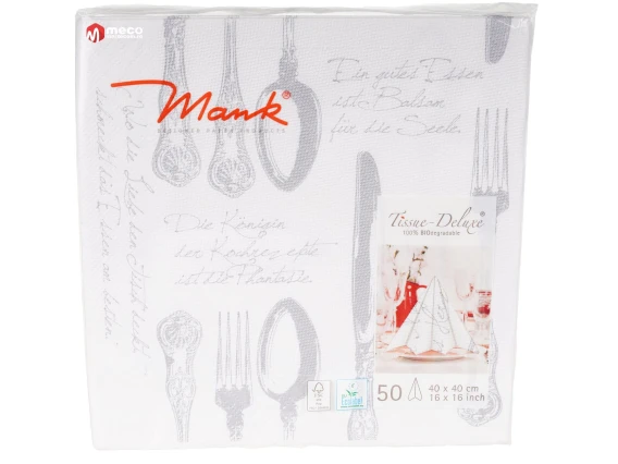 Servetele masa Mank Tissue-Deluxe Model Tacamuri 40x40cm 50 bucati