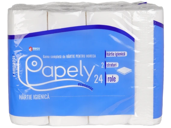 Hartie igienica alba Papely 24role 2straturi 110 foi