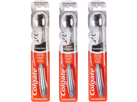 Colgate periuta dinti 360 Charcoal Black Medium