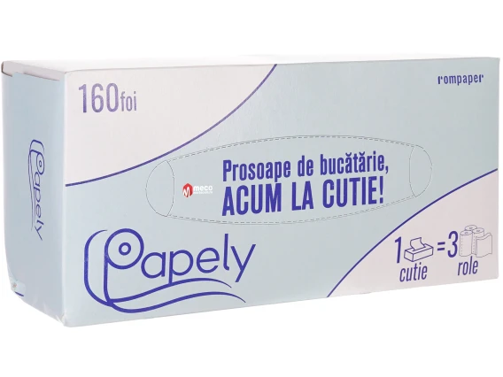 Prosoape de bucatarie la cutie Papely 2straturi 160buc