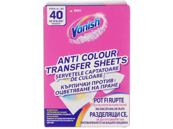 Servetele antitransfer culoare Vanish 40 bucati