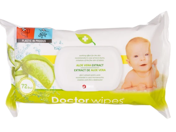 Servetele umede cu capac Doctor Wipe's 72buc Aloe Vera
