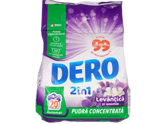 Detergent automat rufe Dero 2in1 Levantica si Iasomie 1,5kg 20 spalari