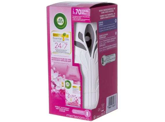 Dispenser odorizant si rezerva AirWick Magnolie si Flori de Cires