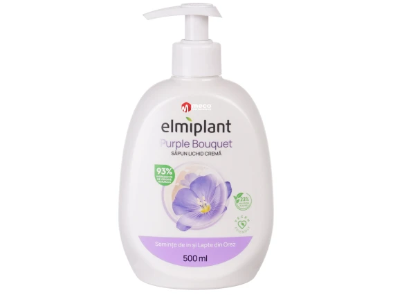 Sapun lichid crema Elmiplant 500ml (Seminte de In si Lapte de Orez)