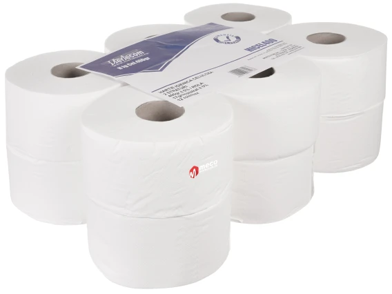 Hârtie igienică Jumbo albă 400gr 120metri 2 straturi