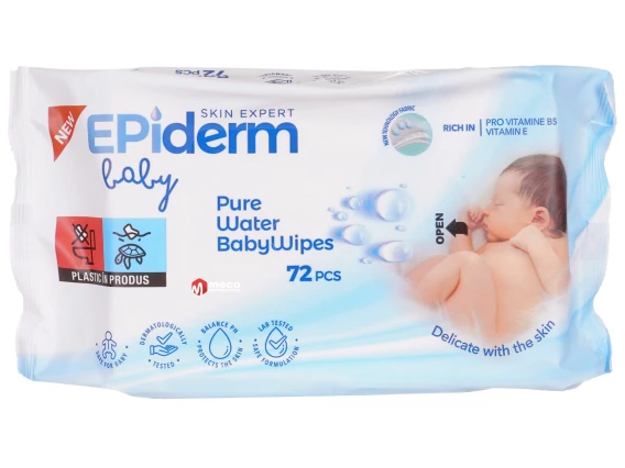 Servetele umede Epiderm Baby Pure Water 72 buc
