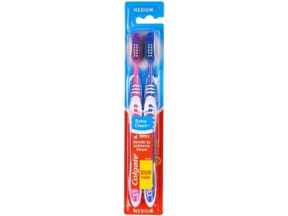 Periuta de dinti Colgate Extra Clean Mediu 2 bucati