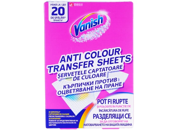 Servetele antitransfer culoare Vanish 20 bucati