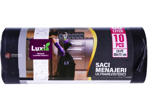 Saci menajeri Luxia ultrarezistenti 60 litri 10 bucati