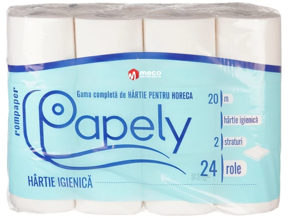 Hartie igienica alba Papely 24role 2straturi 170 foi