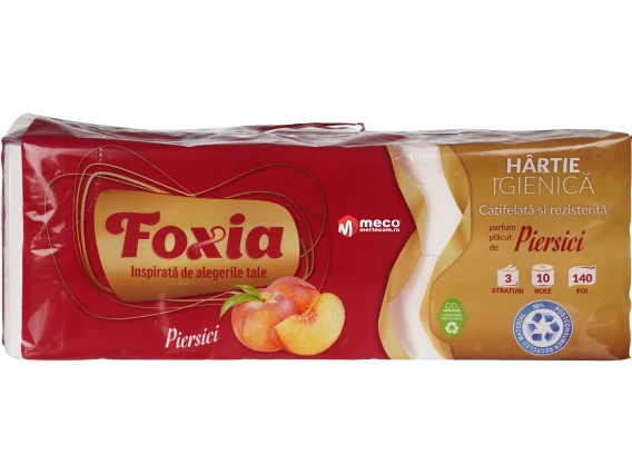 Hartie igienica Foxia 10role 3straturi piersica