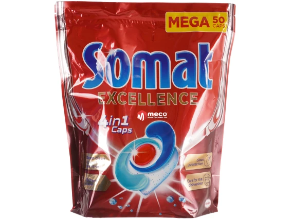Detergent vase pentru masina de spalat Somat excellence 4in1 50 tablete