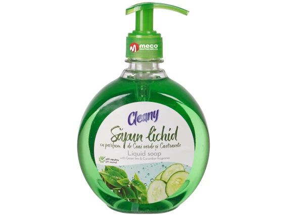 Sapun lichid Cleany 500ml  (Castravete si ceai verde)