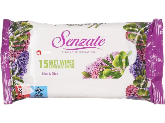 Servetele umede Senzate Lilac & Olive 15 bucati