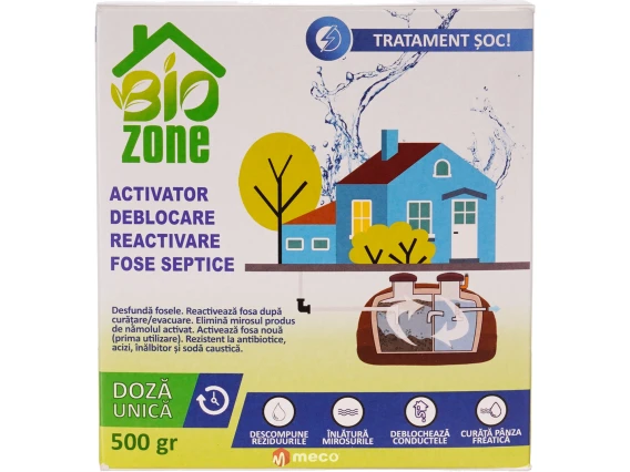 Activator deblocare reactivare fose septice Biozone 500gr