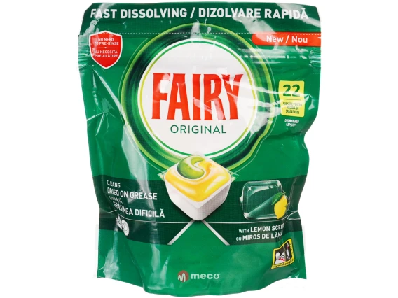 Detergent vase pentru masina de spalat Fairy original 22 bucati