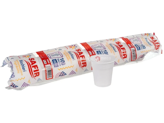 Pahar plastic alb Safir 160 ml 100bucati