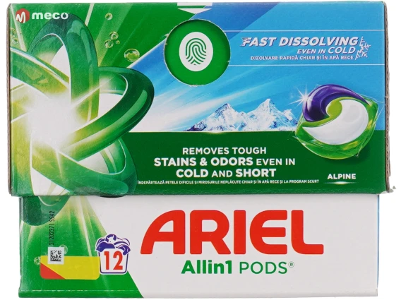 Detergent capsule Ariel All in One Pods 12 buc (Alpine)