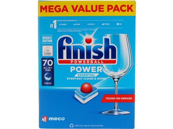 Detergent vase pentru masina de spalat Finish Power Fresh Esential 70 bucati